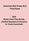 American Red Cross ALS &ndash; Advanced Life Support Study Guide & Certification Prep 2026