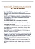 STAT 226 FINAL EXAM WITH COMPLETE SOLUTIONS 100&percnt; VERIFIED 2026-2027&excl;&excl;