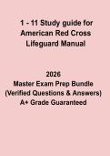 Study Guide for American Red Cross Lifeguard Manual &lpar;Chapters 1&ndash;11&rpar; &ndash; Exam Prep 2026