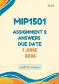 MIP1501 Assignment 2 &vert;&vert;&lpar;Complete Answers & Guidelines &rpar;&vert; Due Date 1 June 2026