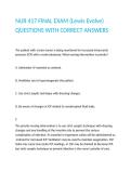 NUR 417 FINAL EXAM &lpar;Lewis Evolve&rpar; QUESTIONS WITH CORRECT ANSWERS
