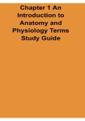 Chapter 1 An Introduction to Anatomy and Physiology Terms Study Guide 2025&sol; 2026 Complete Medical Science Preparation Material