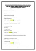 ARF ADMINISTRATOR CERTIFICATION FINAL EXAM PREP&vert; QUESTIONS AND VERIFIED ANSWERS&vert;GRADED A&plus;&vert;PASS FIRST ATTEMPT&vert;BRAND NEW 2026 UPDATE&excl;&excl;&excl;
