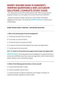 EMORY WOUND EXAM &num;1 2026&sol;2027 &vert; VERIFIED QUESTIONS & 100&percnt; ACCURATE SOLUTIONS &vert; COMPLETE STUDY GUIDE