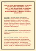 NURS 215 EXAM 1 &lpar;ARIZONA COLLEGE OF NURSING&rpar; &NewLine;2026&sol;2027 &vert;&vert; MOST RECENT EXAM ACTUAL &NewLine;COMPLETE REAL VERIFIED EXAM QUESTIONS AND &NewLine;CORRECT ANSWERS &lpar;VERIFIED ANSWERS&rpar; &NewLine;ALREADY GRADED A&plus; &vert; GUARANTEED SUCCESS&excl;&excl; &NewLine;BRAND NEW&excl;&excl;&excl;