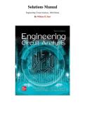 Solutions Manual for Engineering Circuit Analysis&comma; 10th Edition &lpar;Hayt&comma; 2023&rpar; Chapter 1-18 &vert; All Chapters