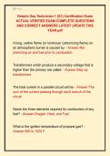 Ontario Gas Technician 1 &lpar;G1&rpar; Certification Exam &NewLine;ACTUAL VERIFIED EXAM COMPLETE QUESTIONS &NewLine;AND CORRECT ANSWERS LATEST UPDATE THIS &NewLine;YEAR&period;pdf 
