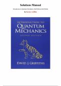  Solutions Manual for Introduction to Quantum Mechanics &lpar;2nd Edition&rpar;by David J&period; Griffiths&comma; Chapter 1-12 &vert; All Chapters