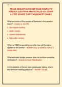 TEXAS SINGLEPHASE PUMP EXAM COMPLETE &NewLine;VERIFIED QUESTIONS AND DETAILED SOLUTIONS &NewLine;LATEST UPDATE THIS YEAR&vert;&vert;NEWEST EXAM&excl;&excl;&excl; 