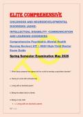 ELITE COMPREHENSIVE &NewLine;CHILDHOOD AND NEURODEVELOPMENTAL &NewLine;DISORDERS &lpar;ADHD&rpar;  &NewLine;INTELLECTUAL DISABILITY &bull;COMMUNICATION &NewLine;AND LEARNING DISORDERS &NewLine;Comprehensive Psychiatric&ndash;Mental Health &NewLine;Nursing Review&vert;&vert; ATI &bull; HESI High-Yield Master &NewLine;Exam Guide