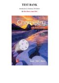 Test Bank for Introduction to Chemistry 5th Edition by Rich Bauer&comma; James Birk&comma; Chapter 1-17 &vert; All Chapters