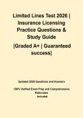 Limited Lines Test 2026 &vert; Insurance Licensing Practice Questions & Study Guide