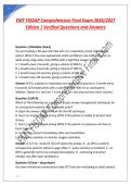 EMT FISDAP Comprehensive Final Exam 2026&sol;2027 Edition &vert; Verified Questions and Answers