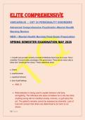 VARCAROLIS &mdash; CHT 24 PERSONALITY DISORDERS &NewLine;Advanced Comprehensive Psychiatric&ndash;Mental Health &NewLine;Nursing Review &NewLine;HESI &bull; Mental Health Nursing Final Exam Preparation 