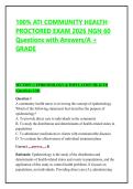 ATI COMMUNITY HEALTH PROCTORED EXAM 2026 NGN 60 Questions with Answers&sol;A &plus; GRADE