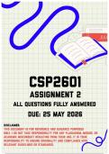 CSP2601 Assignment 2 Memo &vert; Due 25 May 2026