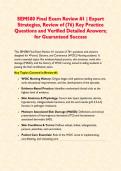 SEM580 Final Exam Review &num;1 &vert; Expert Strategies&comma; Review of &lpar;76&rpar; Key Practice Questions and Verified Detailed Answers&semi; for Guaranteed Success&NewLine;&NewLine;&NewLine;