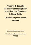 Property & Casualty Insurance Licensing Exam 2026 &vert; Practice Questions & Study Guide