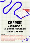 CSP2601 Assignment 3 Memo &vert; Due 22 June 2026
