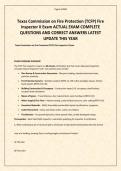 Texas Commission on Fire Protection &lpar;TCFP&rpar; Fire Inspector II Exam ACTUAL EXAM COMPLETE QUESTIONS AND CORRECT ANSWERS LATEST UPDATE THIS YEAR&period;pdf&NewLine;&NewLine;