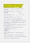 ASAP PACE Certification Exam Newest&NewLine;Questions and Answers &lpar;2026&sol;2027&rpar; &vert;&NewLine;Comprehensive Review &vert; A&plus; Verified