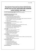 Pennsylvania Personal Care Home Administrator &lpar;PCHA&rpar; Exam ACTUAL QUESTIONS AND ANSWERS LATEST UPDATE THIS YEAR&period;pdf&NewLine;&NewLine;1