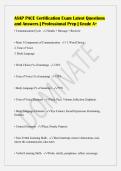 ASAP PACE Certification Exam Latest Questions&NewLine;and Answers &vert; Professional Prep &vert; Grade A&plus;