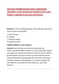 NUR 2407 PHARMACOLOGY EXAM 2 RASMUSSEN UNIVERSITY STUDY QUESTIONS COMPLETE WITH 100&percnt; CORRECT ANSWERS & DETAILED RATIONALES