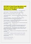 CFI FMVA Final Exam Questions and&NewLine;Answers &lpar;2026&sol;2027&rpar; &vert; Updated&NewLine;Review &vert; A&plus; Verified