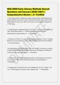 WGU D669 Early Literacy Methods Newest&NewLine;Questions and Answers &lpar;2026&sol;2027&rpar; &vert;&NewLine;Comprehensive Review &vert; A&plus; Verified