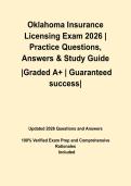 Oklahoma Insurance Licensing Exam 2026 &vert; Practice Questions&comma; Answers & Study Guide