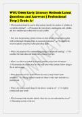 WGU D669 Early Literacy Methods Latest&NewLine;Questions and Answers &vert; Professional&NewLine;Prep &vert; Grade A&plus;