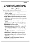 Arizona Legal Document Preparer Certification EXAM ACTUAL QUESTIONS AND ANSWERS LATEST UPDATE THIS YEAR&period;pdf&NewLine;&NewLine;