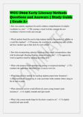WGU D669 Early Literacy Methods&NewLine;Questions and Answers &vert; Study Guide&NewLine;&vert; Grade A&plus;