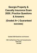 Georgia Property & Casualty Insurance Exam 2026 &vert; Practice Questions & Study Guide
