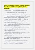 SACA C-202 Electric Motor Control Systems&NewLine;Questions and Answers &vert; Study Guide &vert;&NewLine;Grade A&plus;