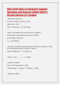 WGU D425 Intro to Chemistry Updated&NewLine;Questions and Answers &lpar;2026&sol;2027&rpar; &vert;&NewLine;Practice Review &vert; A&plus; Verified
