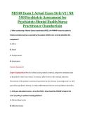 NR548 Exam 1 Actual Exam Style V2 &vert; NR &NewLine;548 Psychiatric Assessment for &NewLine;Psychiatric-Mental Health Nurse &NewLine;Practitioner Chamberlain