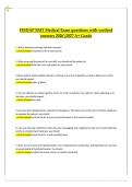 FISDAP EMT Medical Exam Questions and Answers 2026&sol;2027 &vert; A&plus; Grade Study Guide for EMT Medical Emergencies