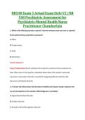 NR548 Exam 3 Actual Exam Style V2 &vert; NR &NewLine;548 Psychiatric Assessment for &NewLine;Psychiatric-Mental Health Nurse &NewLine;Practitioner Chamberlain