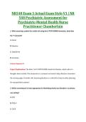 NR548 Exam 3 Actual Exam Style V1 &vert; NR &NewLine;548 Psychiatric Assessment for &NewLine;Psychiatric-Mental Health Nurse &NewLine;Practitioner Chamberlain