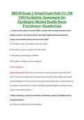 NR548 Exam 2 Actual Exam Style V3 &vert; NR &NewLine;548 Psychiatric Assessment for &NewLine;Psychiatric-Mental Health Nurse &NewLine;Practitioner Chamberlain