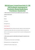 NR548 Exam 2 V1&comma; V2 & V3 &vert; NR 548 Exam 1 Psychiatric Assessment for Psychiatric-Mental Health Nurse Practitioner &vert; Chamberlain &vert; Complete Exam Bundle with Detailed Verified Answers