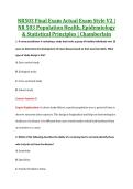 NR503 Final Exam Actual Exam Style V2 &vert; &NewLine;NR 503 Population Health&comma; Epidemiology &NewLine;& Statistical Principles &vert; Chamberlain 