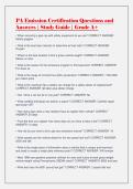 PA Emission Certification Questions and&NewLine;Answers &vert; Study Guide &vert; Grade A&plus;