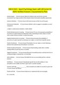 NSCA CSCS - Sport Psychology Exam with All Correct & 100&percnt; Verified Answers &vert;Guaranteed to Pass