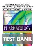 Pharmacology&colon; A Patient-Centered Nursing Process Approach 11th Edition by Linda E&period; McCuistion &ndash; Complete Test Bank Chapters 1&ndash;58 with Updated Practice Questions