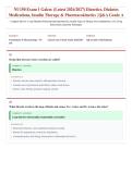 NU 150 Exam 1 &lpar;Galen College&rpar; &lpar;Latest 2026&sol;2027 Update&rpar; &vert; Diuretics&comma; Diabetes&comma; Insulin&comma; Pharmacokinetics & Drug Interactions &vert; Pharmacology Nursing &vert; Exam Questions & Answers &vert; Grade A&plus;
