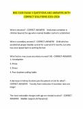 NSG 3100 EXAM 3 QUESTIONS AND ANSWERS WITH CORRECT SOLUTIONS 2025-2026&NewLine;&NewLine;&NewLine;