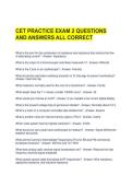CET PRACTICE EXAM 2 QUESTIONS AND ANSWERS ALL CORRECT 